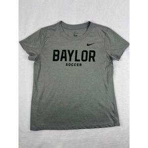Nike Dri Fit Baylor Soccer T Shirt Mens Large Gray Short Sleeve Athletic